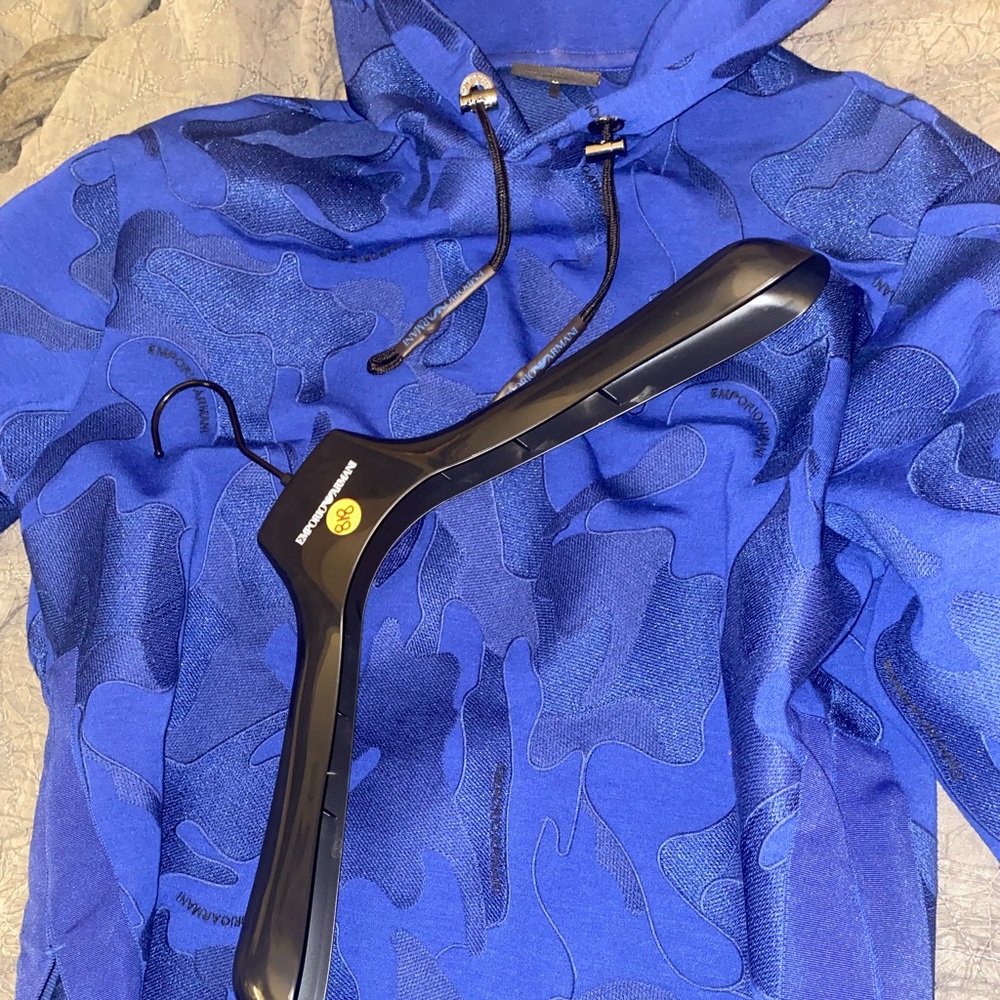 Emporio Armani blue camo hoodie - Picture 3 of 8